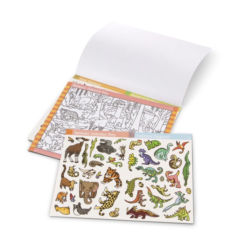 Kolorowanka z naklejkami Zwierzęta - Melissa & Doug