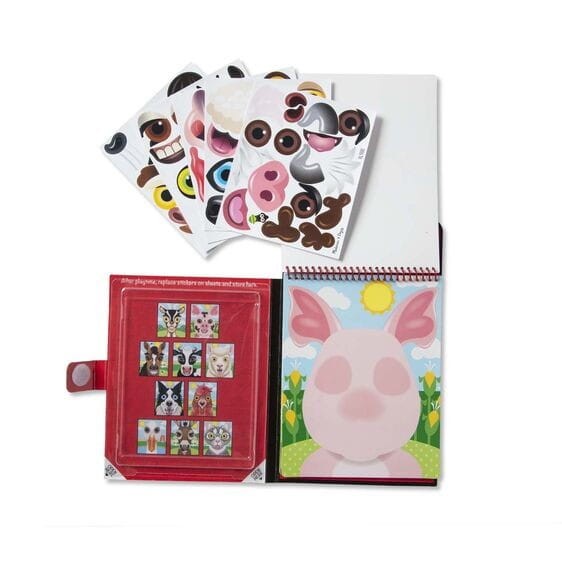 Naklejki wielokrotnego użytku Farma Make-a-Face – Melissa & Doug