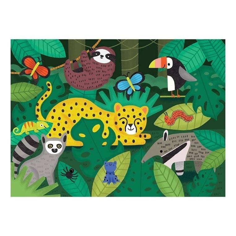Puzzle Sensoryczne 42 el. Las Tropikalny - Mudpuppy