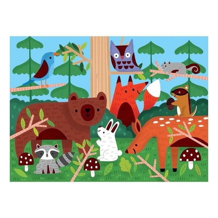 Puzzle Sensoryczne 42 el. Las - Mudpuppy