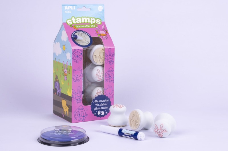 Zmazywalne Stempelki Zwierzęta Domowe - Apli Kids