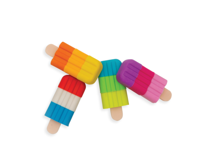 Pachnące gumki do mazania Lody na Patyku 4 szt. - Ooly