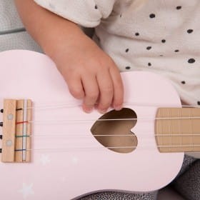 Gitara Dla Dzieci 4 struny różowa - Little Dutch