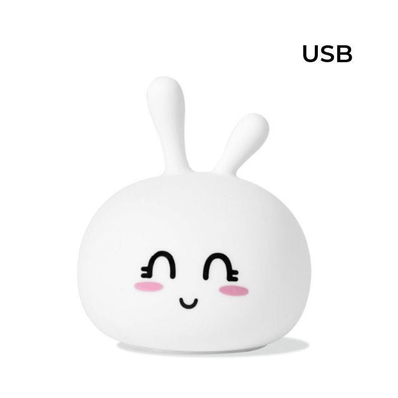 Miękka Silikonowa Lampka LED Królik Słodziak - Rabbit & Friends