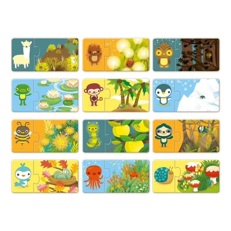 Puzzle dwuelementowe Zabawa w Chowanego- Djeco