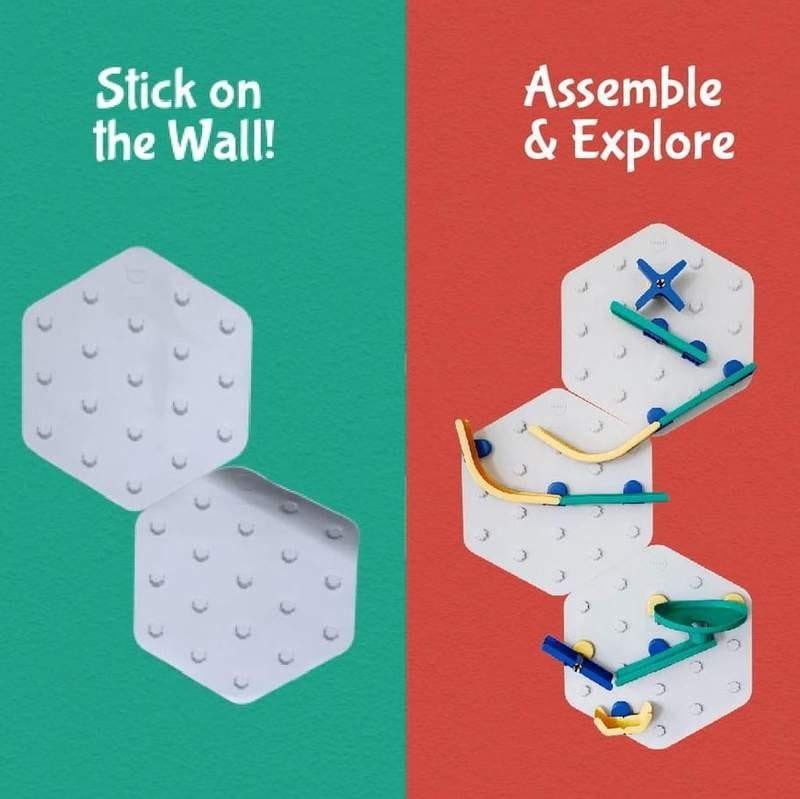 Kulodrom naklejany, zestaw  Marble Run TORNADO - ORIBEL