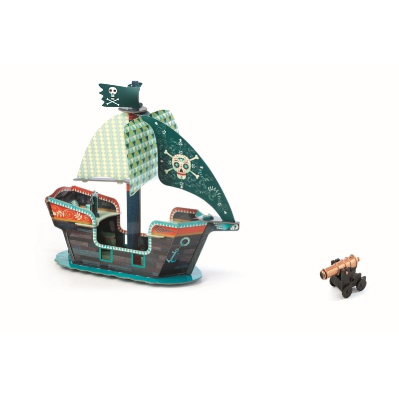 Statek piracki  z kartonu 3D Pop to play - Djeco