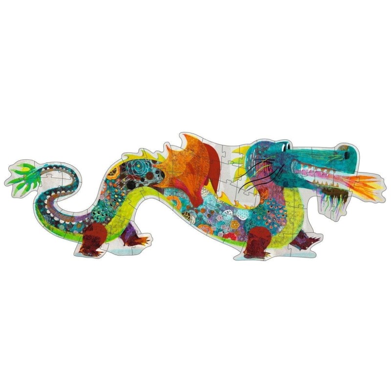 Puzzle kształty Smok Leon 58 el. - Djeco