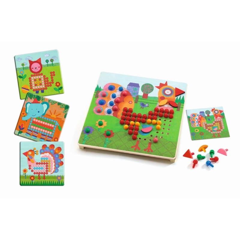 Mozaika edukacyjna Zwierzęta Mosaico Animo - Djeco