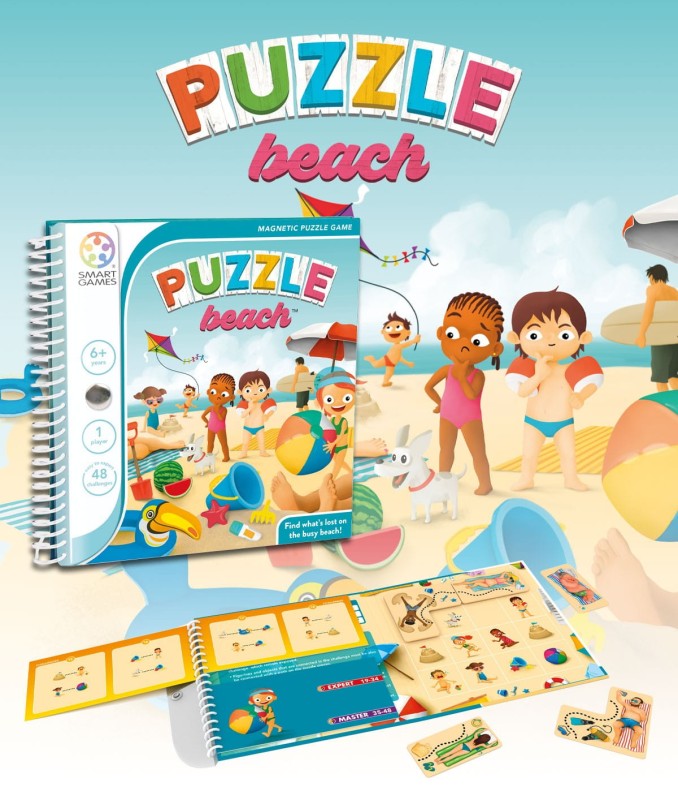 Gra Planszowa Magnetyczna Puzzle Beach od 6lat - SmartGames