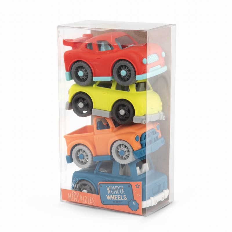 Zestaw 4 małych autek MINI RIDERS kabriolet  - Wonder Wheels