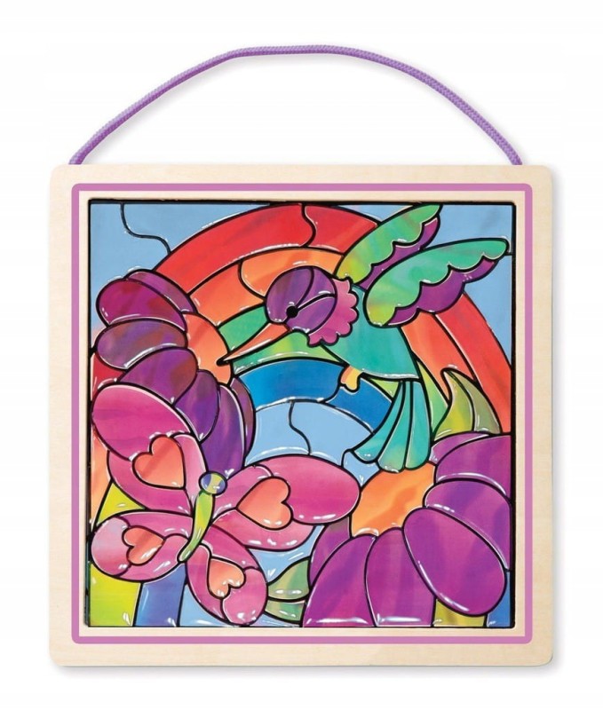 Witraż Mozaika DIY Tęczowy ogród - Melissa and Doug