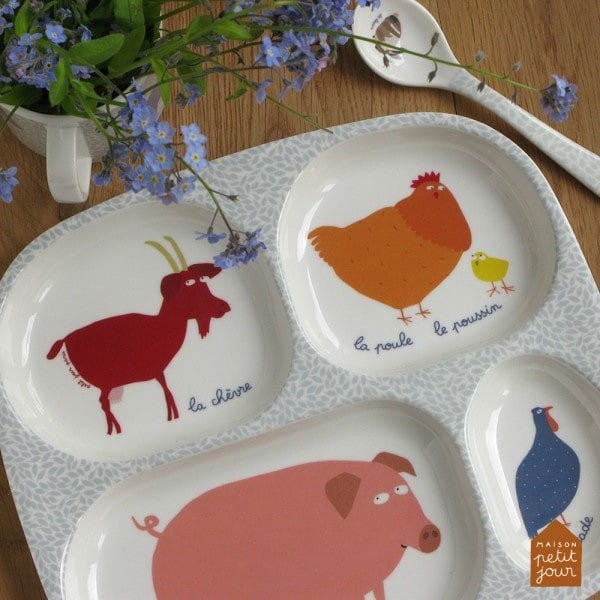 Talerz z przegródkami Farma - Maison Petit Jour