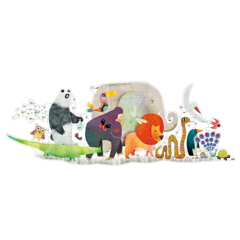 Puzzle kształty Parada Zwierząt 36 el. - Djeco