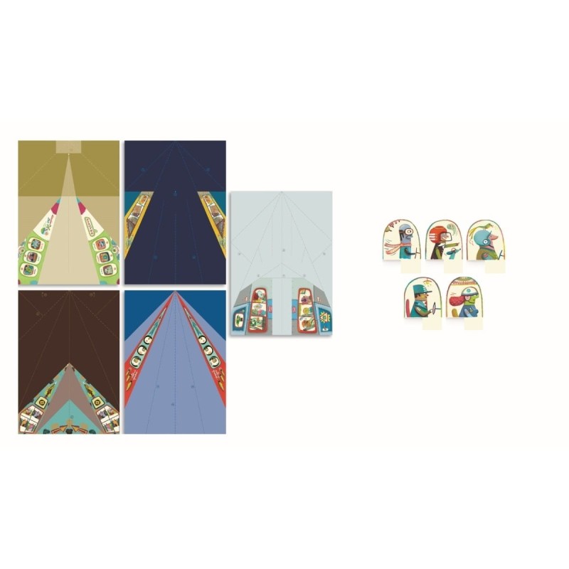 Origami z naklejkami Samoloty - Djeco