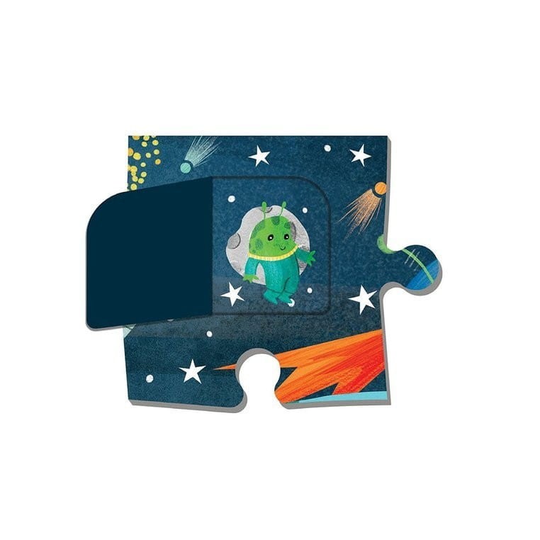 Puzzle z otwieranymi okienkami Kosmos 12 elementów - Mudpuppy