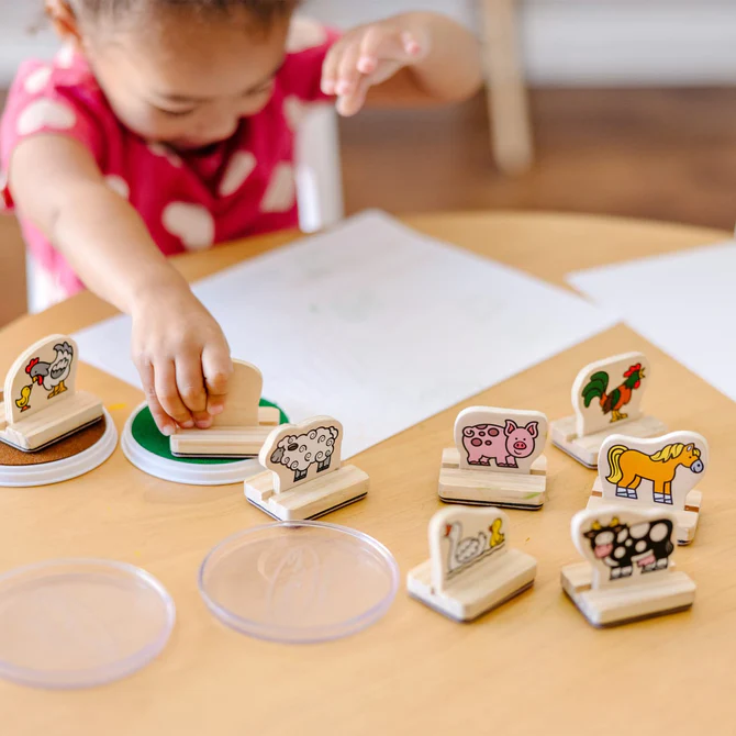 Drewniane stempelki z Uchwytem Farma - Melissa & Doug