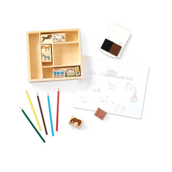 Stempelki Konie z Tuszem i Kredkami - Melissa & Doug