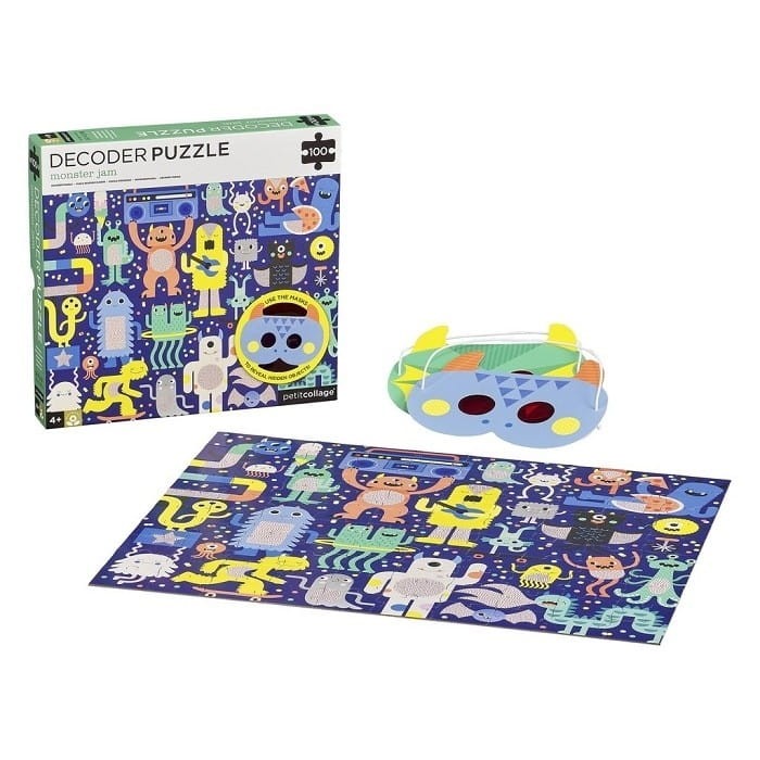 Puzzle z Okularami Ukryte Obrazki Potworki - Petit Collage