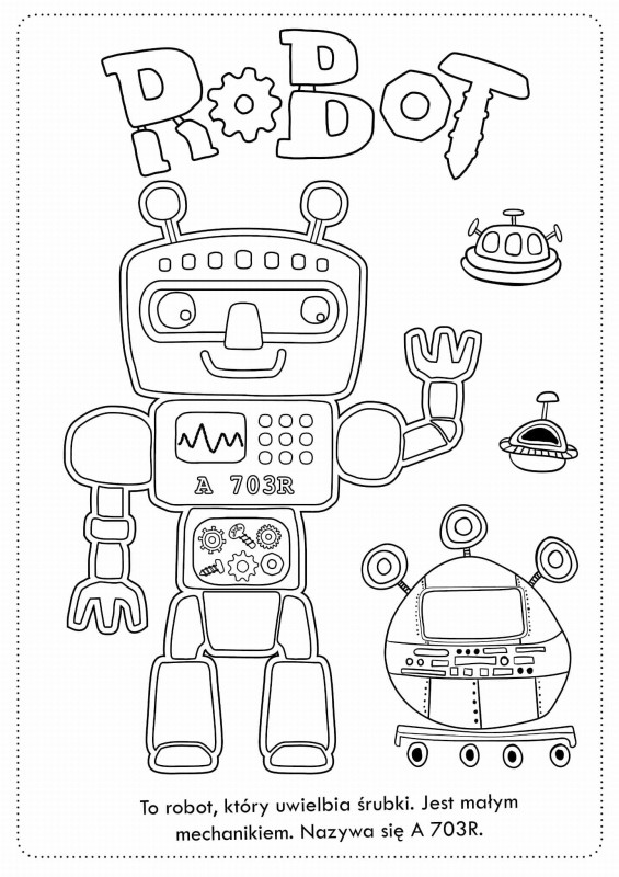 Kolorowanka z naklejkami Roboty - 74 naklejki