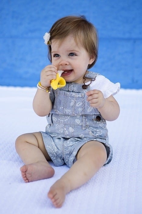 Szczoteczka Treningowa Gryzak Banan Niebieski - Baby Banana