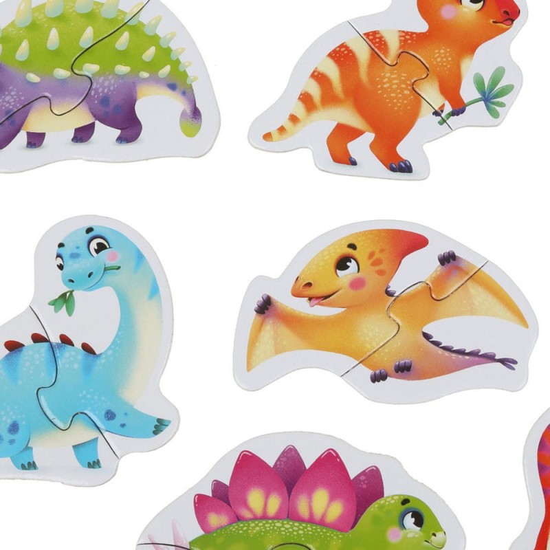 Puzzle dwuelementowe Dinozaury - Puzzlika