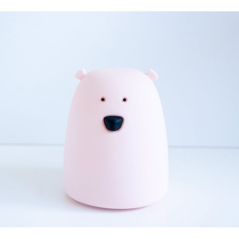 Miękka Silikonowa Lampka LED Róż Mały Miś - Rabbit&Friends