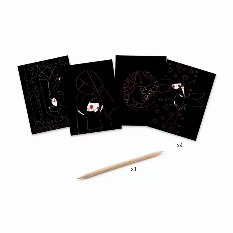 Wydrapywanka Niesamowita noc 4 szt.- Djeco