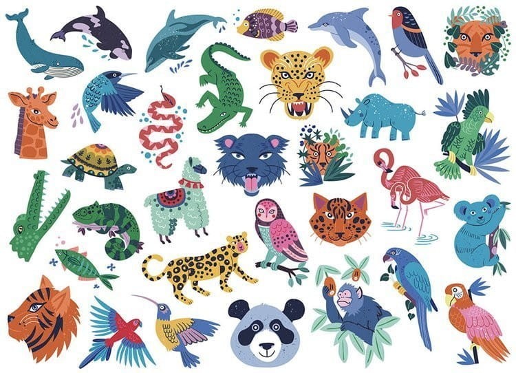 Zmywalne Tatuaże Dziecięce Zwierzęta - Auzou