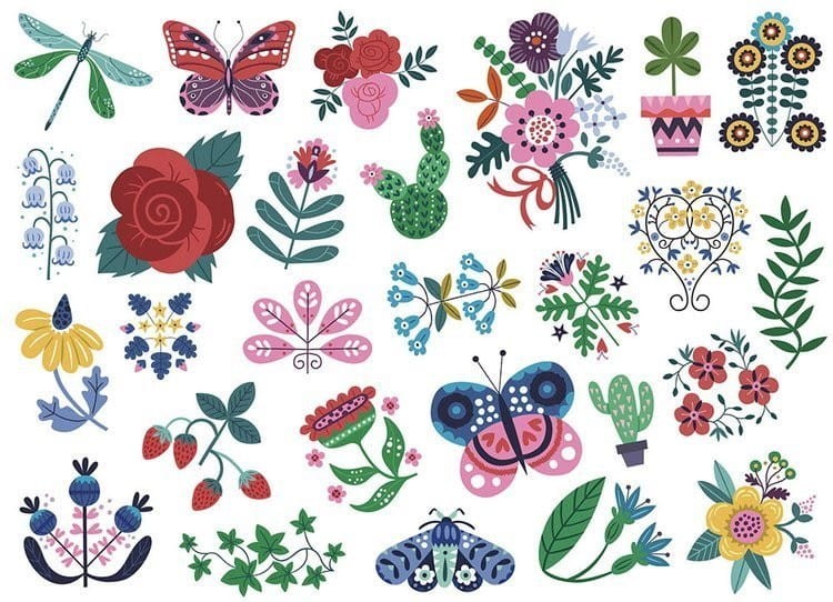 Tymczasowe Tatuaże dla Dzieci Kwiaty - Auzou