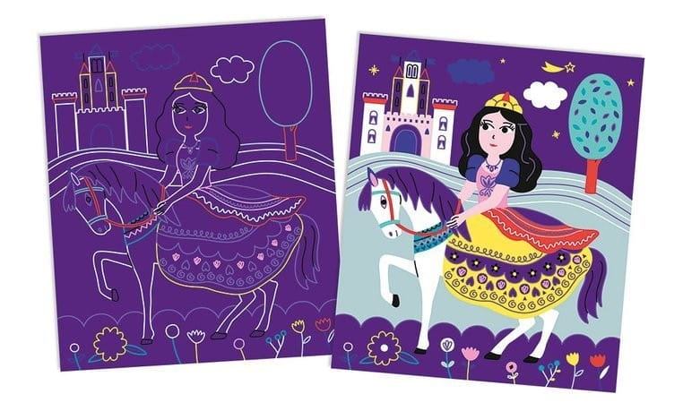 Zestaw kreatywny do zdrapywania Księżniczki 8 szt. - Janod