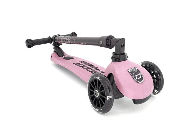Hulajnoga Highwaykick 3 LED składana ze świecącymi kółkami Rose - Scootandride
