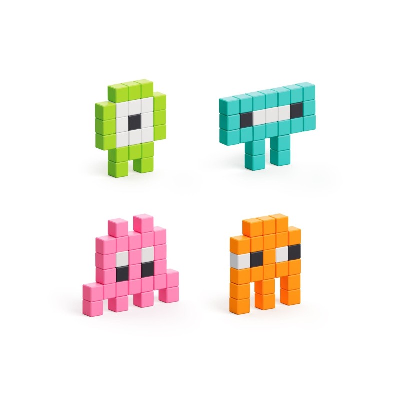 Klocki Magnetyczne 100 el. Mini Monsters - Pixio