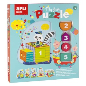 Moje pierwsze puzzle z klockami Pociąg - Apli Kids