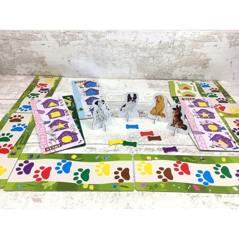 Psi wyścig. Poznaj kształty i kolory! Gra edukacyjna - Kapitan Nauka