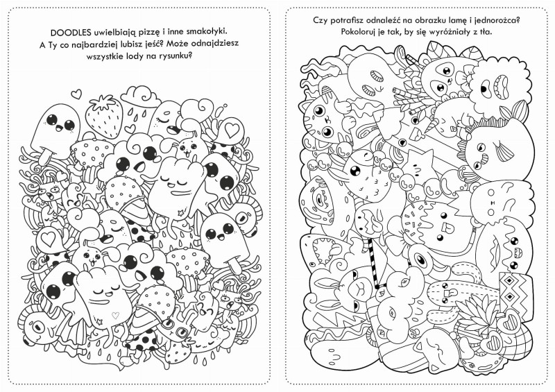 Kolorowanka z naklejkami Niesamowite Doodle - 74 naklejki