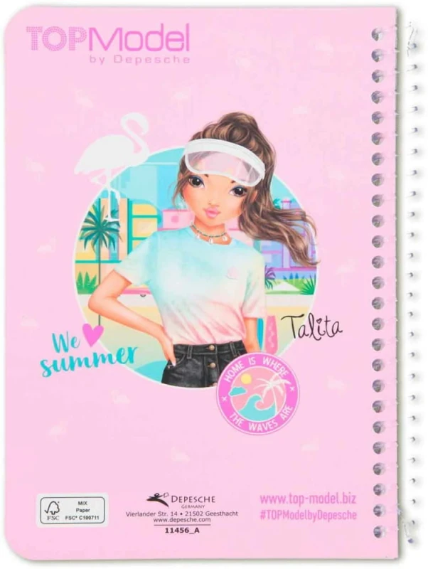 Notes Brokatowy z Naklejkami Szkicownik Fergie & Christy - Top Model