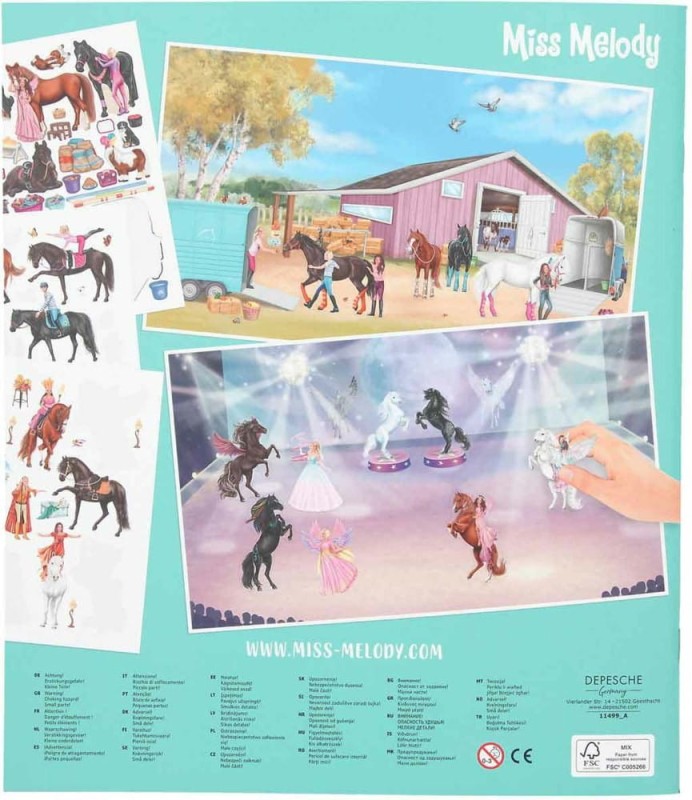 Kreatywny Album z naklejkami Stickerworld Konie - Miss Melody