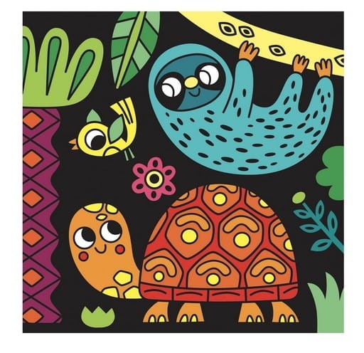 Aksamitna Kolorowanka z Czarnym Tłem W Nocy - Djeco