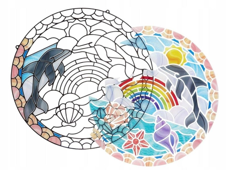 Witraż Mozaika DIY Delfiny - Melissa and Doug