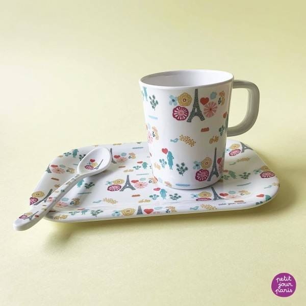 Kubek z uchwytem Paryż Emilii biały - Maison Petit Jour