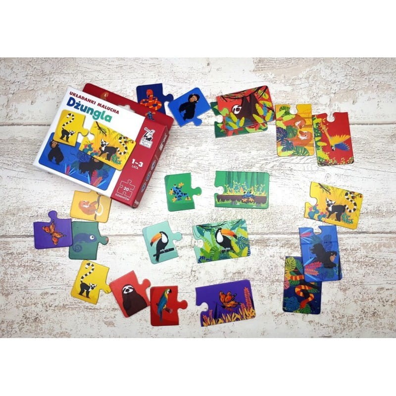 Puzzle dwuelementowe Układanki malucha. Dżungla - Kapitan Nauka