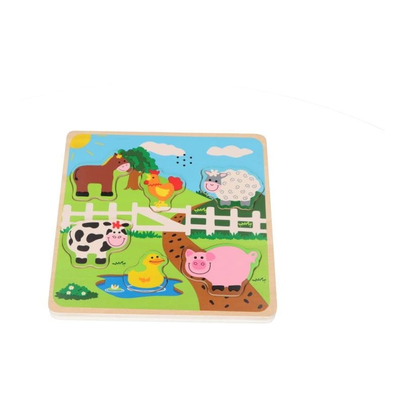 Układanka z Dźwiękami Zwierzęta Wiejskie - Lelin