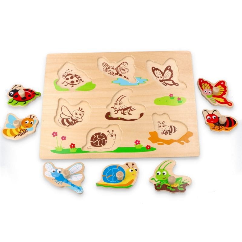Puzzle z uchwytami Robaczki układanka - Lelin
