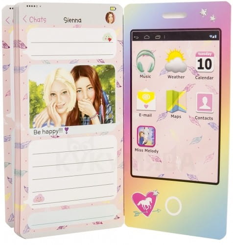 Notesik w Kształcie Telefonu Konie - Miss Melody