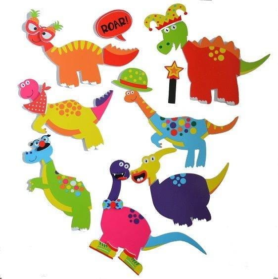 Naklejki z pianki do wanny Dinozaury - Buddy & Barney