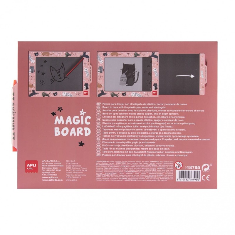 Znikopis podróżny tablica ścieralna Koty - Apli Kids