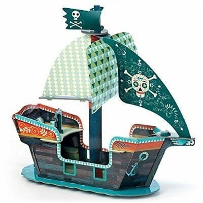Statek piracki  z kartonu 3D Pop to play - Djeco