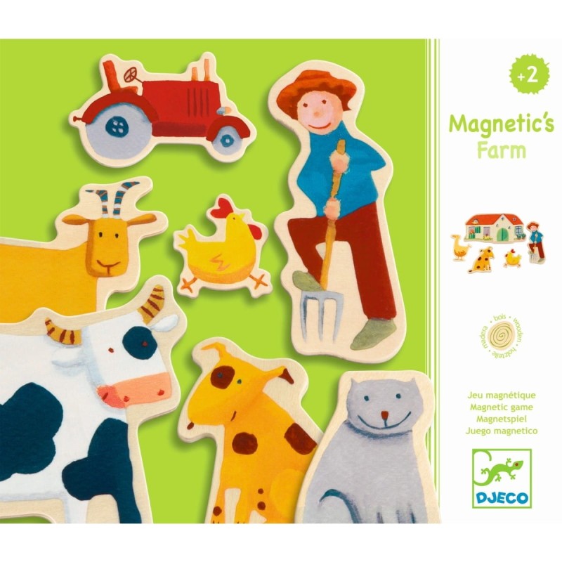 Drewniane magnesy Na Wsi - Djeco