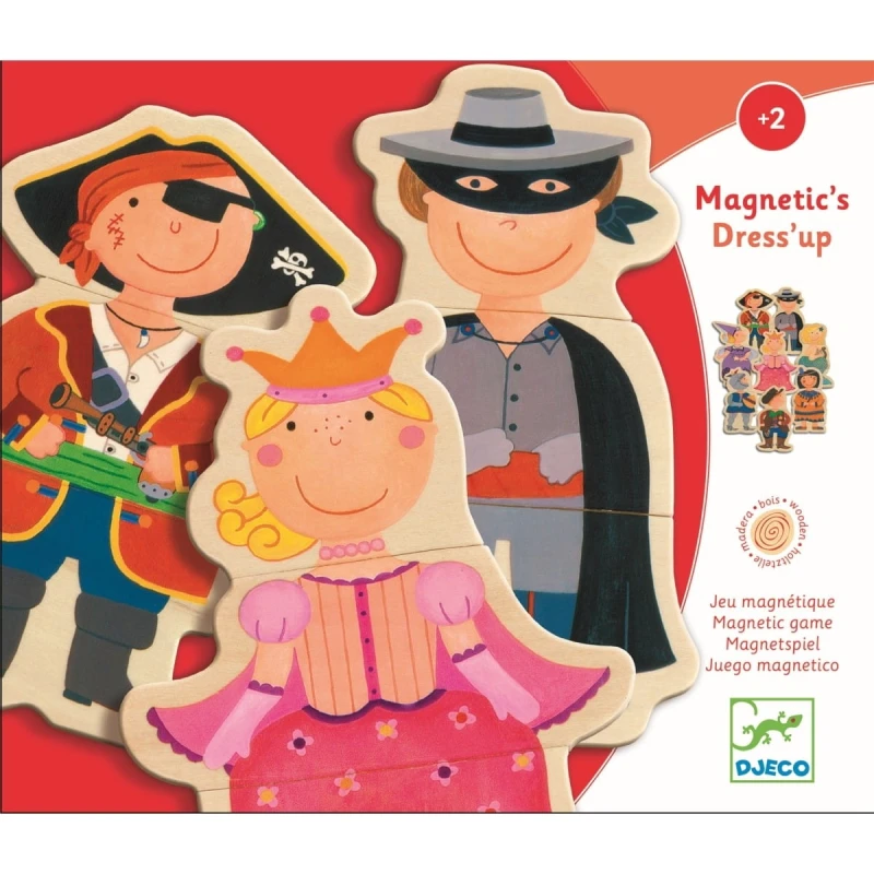 Puzzle Magnetyczne 3-elementowe Dzieci w Przebraniu - Djeco